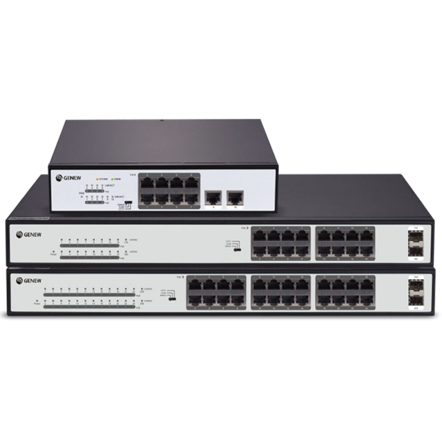 8/16/24 GE Ports POE Switch GS120 Series